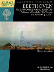 Five Favorite Piano Sonatas piano sheet music cover